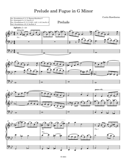 Cover art for Prelude and Fugue in G Minor